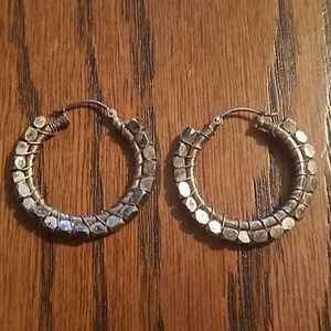 Chunky Silver Hoops